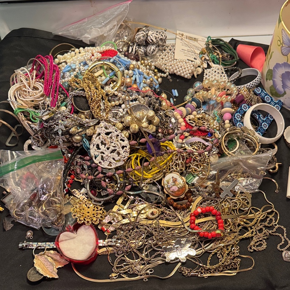 Huge lot of vintage estate jewelry (multiple pounds)